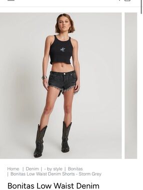 One Teaspoon Bonitas Low Waist Denim Shorts